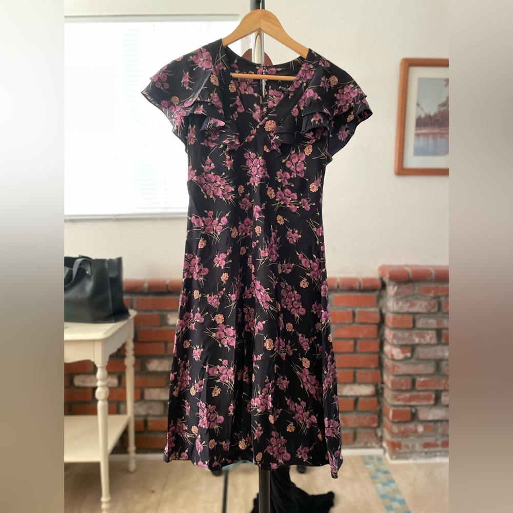 Dark Cottagecore Silk Betsey Johnson Dress